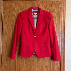 Red J. Crew Blazer